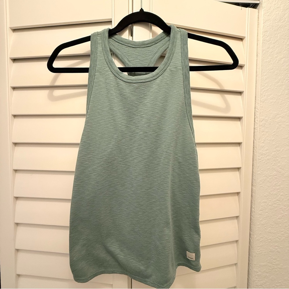 Women's Vuori Sunrise High Neck Tank in Celadon